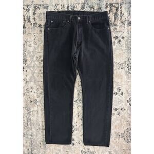Levi's 505 Regular Fit Jeans Mens 36x30 Faded Black Straight Leg Denim